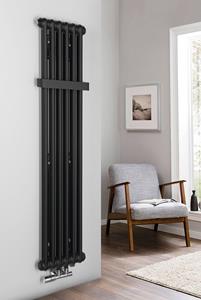 Sapho Fede handdoekradiator mat zwart 31x150cm 643W