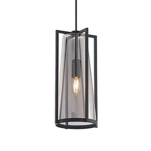 Lucande Rufina hanglamp, rookglas, 1-lamp