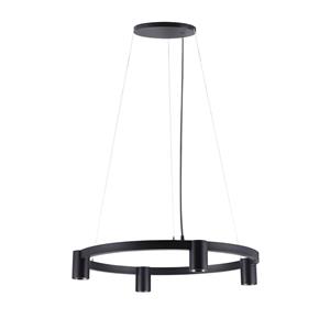 Arcchio Brinja hanglamp zwart 4-lamps rond