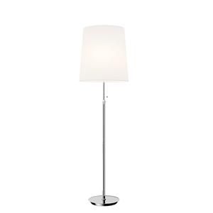 Lucande Pordis vloerlamp, 155 cm, chroom-wit