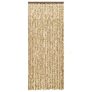 vidaxl Vliegengordijn 56x185 cm chenille beige en bruin