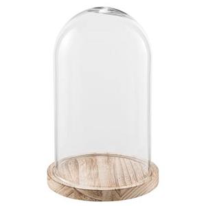 Clayre & Eef Stolp Ã 18*28 cm Transparant Glas Rond Glazen Stolp Stolp