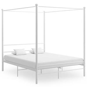 VidaXL Hemelbedframe metaal wit 160x200 cm