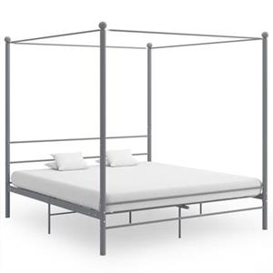 VidaXL Hemelbedframe metaal grijs 180x200 cm