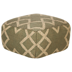 BELIANI Poef jute groen/beige 50 x 50 cm GOPI