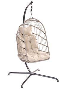 Tropilex  Hangstoelset 'Egg' Grey - Grijs - 