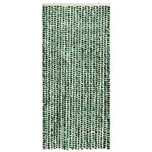 VidaXL Vliegengordijn 100x220 cm chenille groen en wit