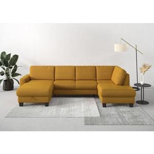 Home affaire Wohnlandschaft "Summer", mit oder ohne Bettfunktion und Bettkasten, wengefarbene Holzfüße