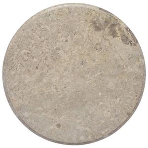 VIDAXL Tischplatte Grau Ø60x2,5 Cm Marmor