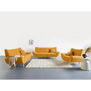 Home affaire Polstergarnitur "Basta", (3 tlg.), Komfortable Wellenunterfederung