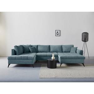 andas Wohnlandschaft "Lörby", auch mit Aqua clean-Bezug, feine Steppung im Sitzbereich, lose Kissen