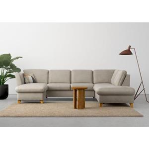Home affaire Zithoek Trelleborg U-vorm naar keuze met slaapfunctie en bedkist, inclusief binnenveringsinterieur