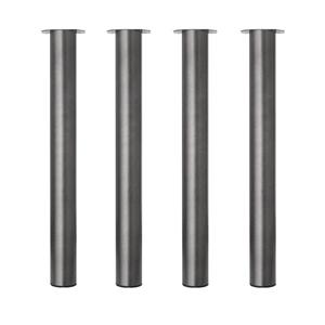 Furniture Legs Europe Ronde hamerslag zwarte meubelpoot 72 cm (set van 4)