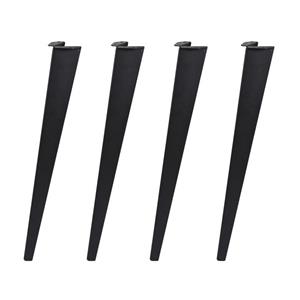 Furniture Legs Europe Zwarte tapse design meubelpoot 72 cm (set van 4)