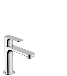 Hansgrohe Rebris S ééngreeps wastafelkraan met CoolStart, EcoSmart+ en trekwaste 16,8 cm, chroom