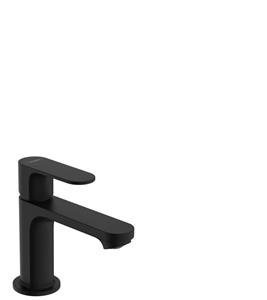 Hansgrohe Rebris S ééngreeps wastafelkraan met CoolStart, EcoSmart+ en trekwaste 14,3 cm, mat zwart