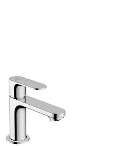 Hansgrohe Rebris S ééngreeps wastafelkraan met CoolStart, EcoSmart+ en trekwaste 14,3 cm, chroom