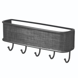 IDesign leutelrek Met Opbergvak, 26.9 X 6.4 X 22.9 Cm, Rvs, Zwart -  Twillo