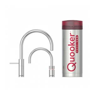 Quooker NL Nordic round kokendwaterkraan opbouw uittrekbare met Pro3 reservoir Chroom 3NRCHRTT