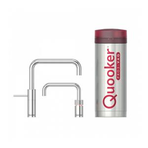 Quooker NL Nordic square kokendwaterkraan opbouw uittrekbare met Pro3 reservoir Chroom 3NSCHRTT