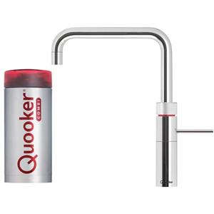 Quooker NL Fusion Square keukenkraan koud, warm en kokend water met COMBI reservoir chroom 22FSCHR