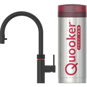 Quooker NL Flex kokendwaterkraan opbouw uitloop draaibaar met uittrekbare uitloop met Pro3 reservoir Zwart 3XBLK