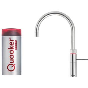 Quooker NL Fusion Round keukenkraan koud, warm en kokend water met COMBI reservoir RVS 22FRRVS