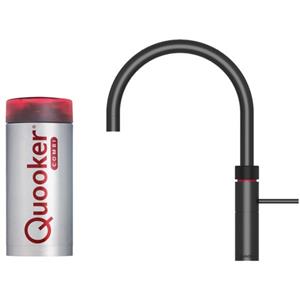 Quooker NL Fusion Round keukenkraan koud, warm en kokend water met COMBI reservoir black 22FRBLK