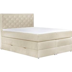 Leonique Boxspringbett "Jahvis", incl. Topper und Bettkasten, in 4 Breiten, 3 Härtegraden