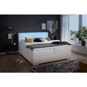 meise.möbel Boxspringbett "Las Vegas 2", inkl. LED Beleuchtung im Kopfteil, mit Bettkasten und Topper