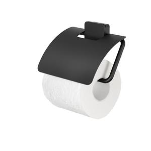 Geesa Toiletrolhouder  Topaz Met Klep Mat Zwart 