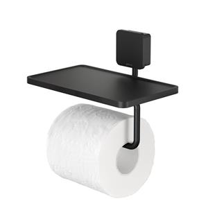 Geesa Toiletrolhouder  Topaz Met Planchet Mat Zwart 