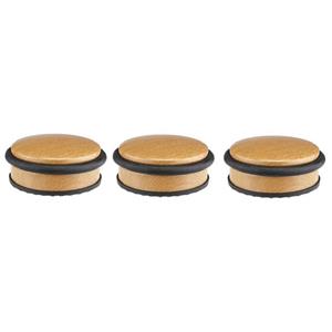 Decoris 3x Kleine metalen deurstoppers 10 x 4,5 cm bamboelook -