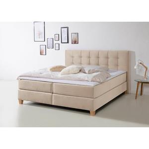 Home affaire Boxspringbett Moulay, inkl. Topper, in Überlänge 220 cm, 3 Härtegrade, auch in H4