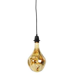 QAZQA Hängelampe schwarz dimmbar inkl. LED amber dimmbar - Cava Luxe