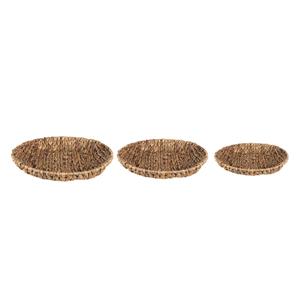 Clayre & Eef Opbergmanden Set van 3 Ã 40 cm Bruin Rotan Rond Mand