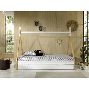 Vipack Tipi Bed 90 x 200 cm met Bedlade Wit