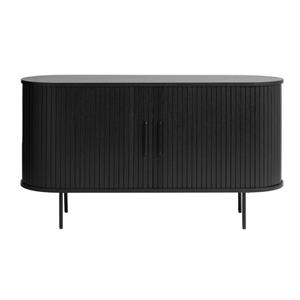 Olivine Lenn houten sideboard zwart - 140 x 45 cm