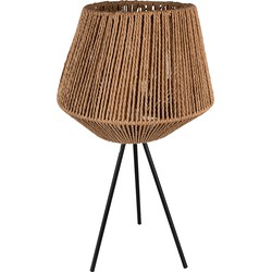 Clayre & Eef Tafellamp Ã 31x53 cm Bruin Zwart Ijzer Bureaulamp