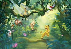 Komar Fototapete »Fototapete«, glatt, bedruckt, (Packung, 1 St., Papier Fototapete), Fototapete - Lion King Jungle - Größe 368 x 254 cm