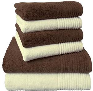 Dyckhoff Handtuch Set »Brillant«, Walkfrottee, (Set, 6-tlg), mit Streifenbordüre