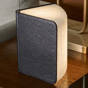 Gingko Mini Smart Book light Lamp Leer - Oplaadbaar - Zwart