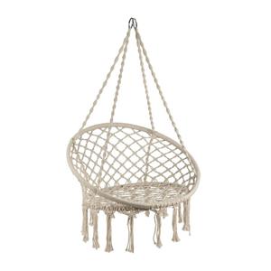 Xenos Hangstoel Knoet - beige - ø80x100 cm