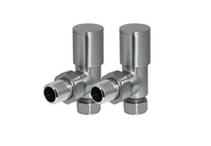 SSI Design radiatorkraan haaks RVS geborsteld