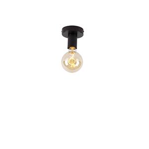 Qazqa Moderne Plafondlamp Zwart - Facile