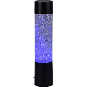 BES LED LED Tafellamp - Trion Wuka Glitter - 0.9W - Warm Wit 3000K - Rond - Mat Zwart - Kunststof