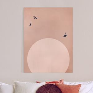 Klebefieber Leinwandbild Sonnenuntergang in Rosa