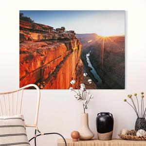 Klebefieber Leinwandbild Sonne im Grand Canyon