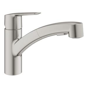 Grohe Quickfix start keukenkraan met uittrekbare handdouche Supersteel