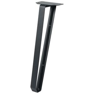 Duraline meubelpoot Contour staal 40cm mat zwart